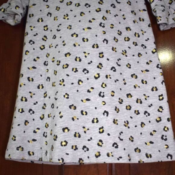 Oshkosh  Leopard Print Dress Size 3T Gray Short Sleeve Animal Print - Picture 2 of 9